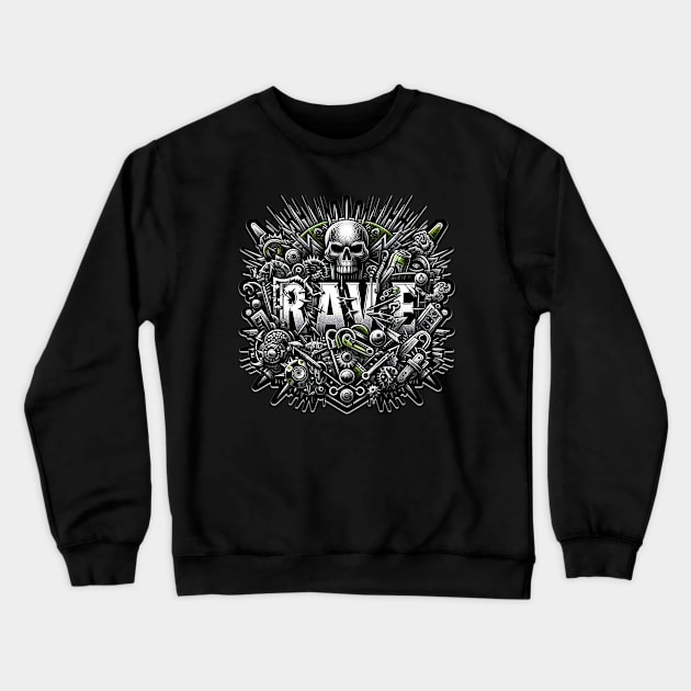 Rave | Rave Party | Futur Rave #A2 T-Shirt Crewneck Sweatshirt by AstroPunkz